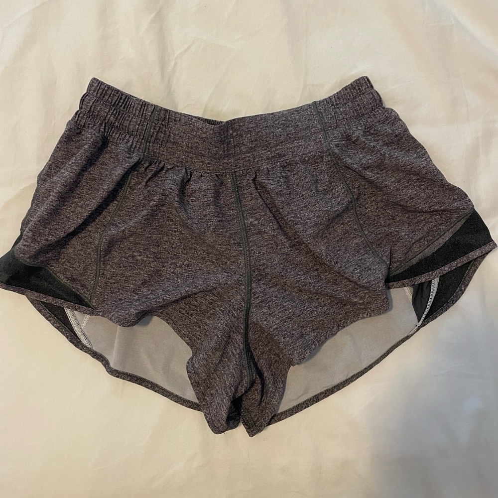 Grey lululemon hotty hot shorts